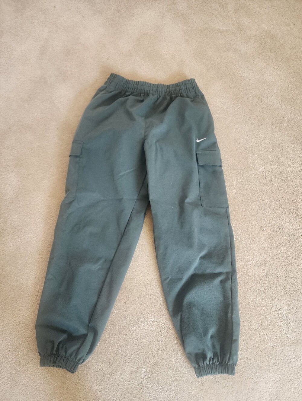 Nike Womens Green Cargo Joggers with Swoosh
